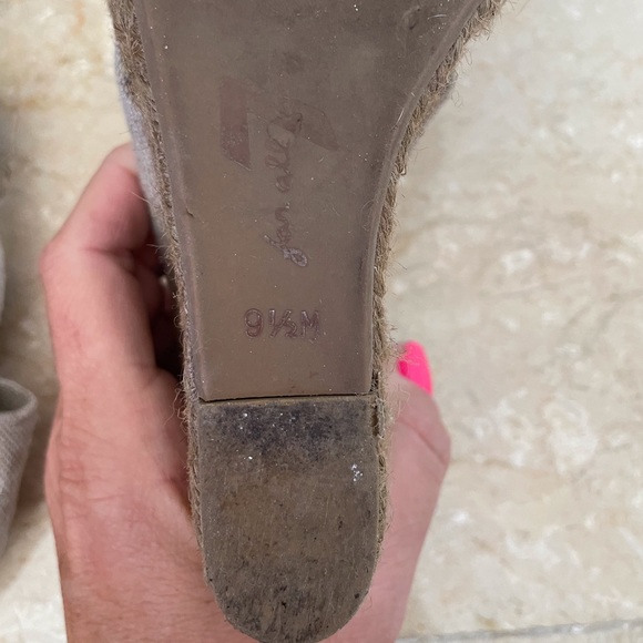 7 For All Mankind Jayda Platform Wedge Espadrilles Size 9.5 - Picture 2 of 5
